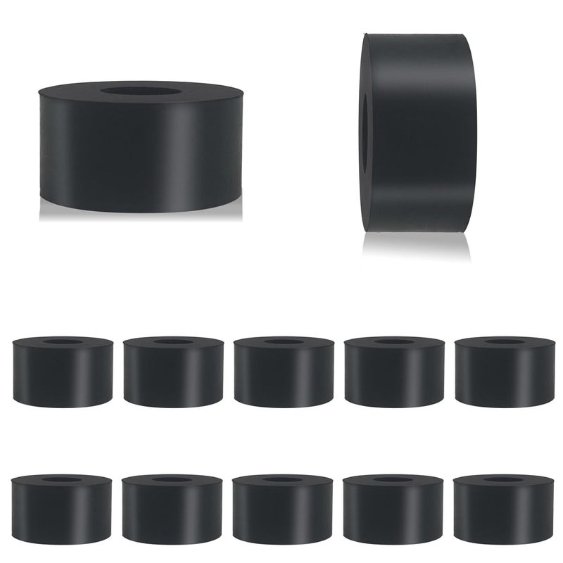 Unarty 12 PCS Multi Purpose Rubber Spacer 1 Inch OD x 3/8 Inch ID x 1/2 Inch Thickness, Thick Rubber Washers Anti Vibration Spacer for Home and Car - Image 1